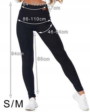 Moraj legginsy damskie RDL1500-040B klasyczne długa rozmiar L/XL
