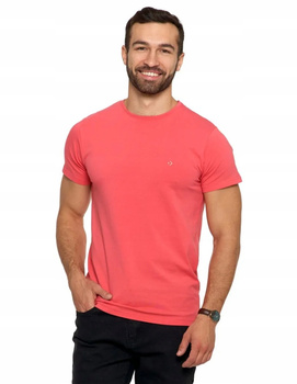 T-SHIRT MĘSKI KOSZULKA KRÓTKI RĘKAW BAWEŁNA PREMIUM MORAJ KORALOWY R.XXL