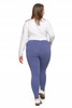 Legginsy Damskie Prążkowane Moraj Wysoki Stan Sportowe NIEBIESKIE 2XL/3XL