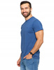 KOSZULKA MĘSKA BAWEŁNA PREMIUM KRÓTKI RĘKAW T-SHIRT NIEBIESKI MORAJ R.M