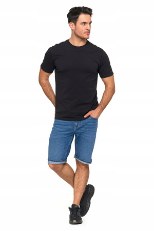 Bawełniany T-shirt Koszulka Męska BASIC Gładka MORAJ Kolor CZARNY M