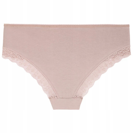 3x Figi Majtki Damskie Wykończone Koronką Bikini Bawełniane MORAJ XL