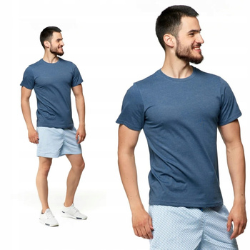 Bawełniany T-shirt Koszulka Męska BASIC Gładka MORAJ Jeans melange XL