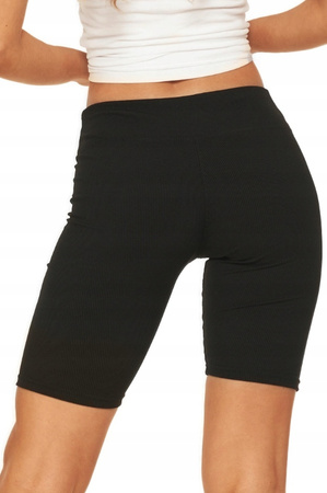 Kolarki Damskie Legginsy Szorty w Prążek Kryjące Wysoki Stan MORAJ S/M