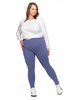 Legginsy Damskie Prążkowane Moraj Wysoki Stan Sportowe NIEBIESKIE 2XL/3XL