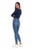 Spodnie Jeansowe Damskie Jeansy Skinny Wysoki Stan Wygodne MORAJ r. 44