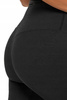 Legginsy Damskie Prążkowane Moraj Wysoki Stan Sportowe Czarne L/XL