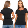 T-SHIRT DAMSKI GŁADKI BASIC MORAJ CZARNY KRÓTKI RĘKAW ROZ. S