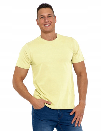 Bawełniany T-shirt Koszulka Męska BASIC Gładka MORAJ Kolor ŻÓŁTY XXL