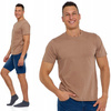Bawełniany T-shirt Koszulka Męska BASIC Gładka MORAJ Kolor Mocca M