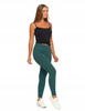 Legginsy Damskie Prążkowane Moraj Wysoki Stan Sportowe Zielone 2XL/3XL