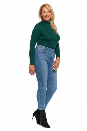 Spodnie Jeansowe Damskie Jeansy Skinny Wysoki Stan Wygodne MORAJ r. 40