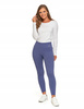 Legginsy Damskie Prążkowane Moraj Wysoki Stan Sportowe NIEBIESKIE 2XL/3XL