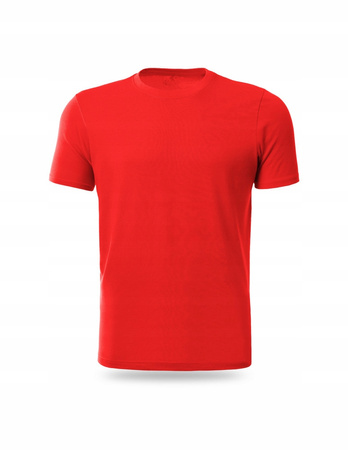 Bawełniany T-shirt Koszulka Męska BASIC Gładka MORAJ Kolor CZERWONY XL