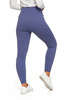 Legginsy Damskie Prążkowane Moraj Wysoki Stan Sportowe NIEBIESKIE 2XL/3XL