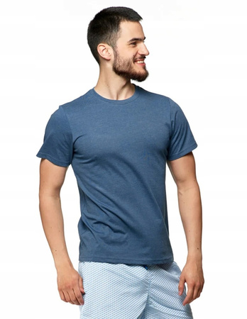Bawełniany T-shirt Koszulka Męska BASIC Gładka MORAJ Jeans melange XL