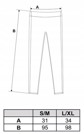 Moraj legginsy damskie RDL1500-040B klasyczne długa rozmiar L/XL