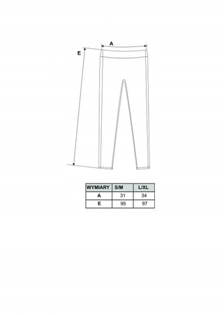 Moraj legginsy damskie RDL1500-040B klasyczne długa rozmiar L/XL