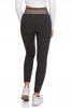 LEGGINSY DAMSKIE Z WYSOKIM STANEM OCIEPLANE SZEROKA GUMA SZARE ROZM. S/M