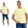Bawełniany T-shirt Koszulka Męska BASIC Gładka MORAJ Kolor ŻÓŁTY L