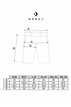Szorty Męskie Krótkie Spodenki na Lato z Paskiem Eleganckie Modne MORAJ 3XL