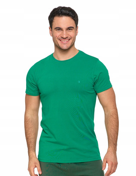 KOSZULKA MĘSKA BAWEŁNA PREMIUM KRÓTKI RĘKAW T-SHIRT ZIELONY MORAJ R.L