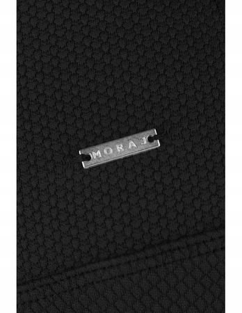 Legginsy Damskie Prążkowane Moraj Wysoki Stan Sportowe Czarne S/M