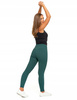 Legginsy Damskie Prążkowane Moraj Wysoki Stan Sportowe Zielone 2XL/3XL