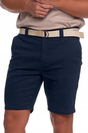 Szorty Męskie Krótkie Spodenki na Lato z Paskiem Eleganckie Modne MORAJ 3XL