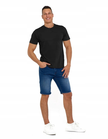 Bawełniany T-shirt Koszulka Męska BASIC Gładka MORAJ Kolor CZARNY M