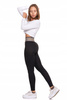 LEGGINSY DAMSKIE Z WYSOKIM STANEM OCIEPLANE SZEROKA GUMA CZARNE ROZM. L/XL