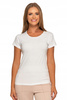 T-SHIRT DAMSKI GŁADKI BASIC MORAJ BIAŁY KRÓTKI RĘKAW ROZ. L
