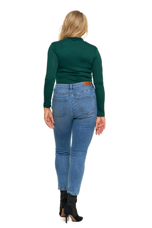 Spodnie Jeansowe Damskie Jeansy Skinny Wysoki Stan Wygodne MORAJ r. 38