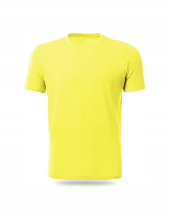 Bawełniany T-shirt Koszulka Męska BASIC Gładka MORAJ Kolor ŻÓŁTY M