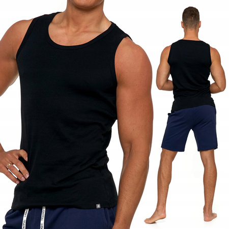 CZARNA PODKOSZULKA MĘSKA KLASYCZNA TANK-TOP BOKSERKA DLA NIEGO MORAJ XL