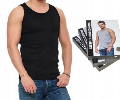 CZARNA PODKOSZULKA MĘSKA KLASYCZNA TANK-TOP BOKSERKA DLA NIEGO MORAJ S