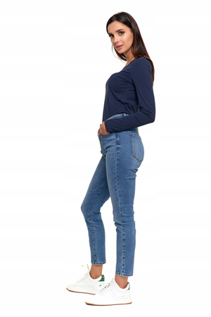 Spodnie Jeansowe Damskie Jeansy Skinny Wysoki Stan Wygodne MORAJ r. 38