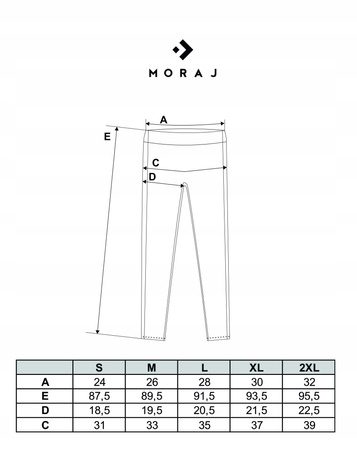 Legginsy Damskie Modelujące Sylwetkę Treningowe Getry Sportowe MORAJ L