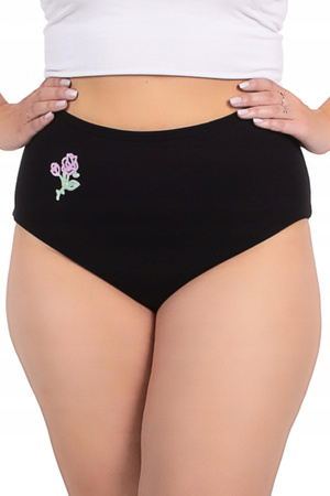 Majtki damskie Figi z wysokim stanem Czarne 3-PAK Moraj r XL