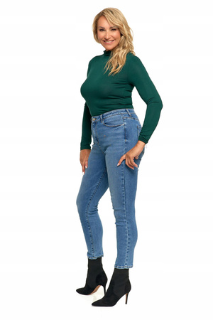 Spodnie Jeansowe Damskie Jeansy Skinny Wysoki Stan Wygodne MORAJ r. 42