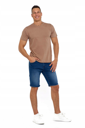 Bawełniany T-shirt Koszulka Męska BASIC Gładka MORAJ Kolor Mocca M