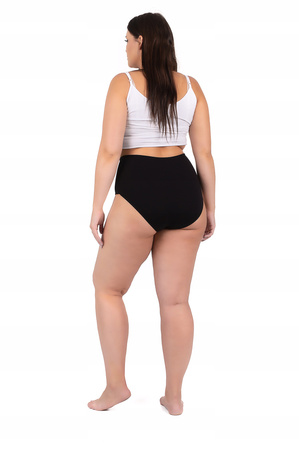 Majtki damskie Figi z wysokim stanem Czarne 3-PAK Moraj r XL