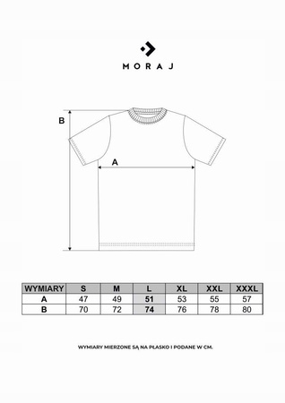 T-SHIRT MĘSKI KOSZULKA KRÓTKI RĘKAW BAWEŁNA PREMIUM MORAJ KORALOWY R.L