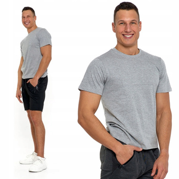 Bawełniany T-shirt Koszulka Męska BASIC Gładka MORAJ Kolor JASNOSZARY XXL