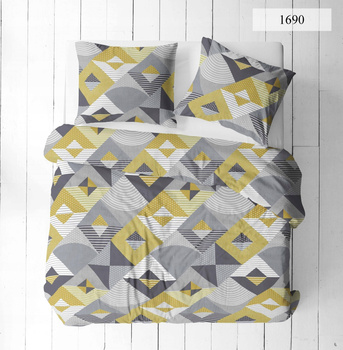 Pościel 100% BAWEŁNA 200X220 (TWÓJ ROZMIAR PODUSZEK) DWUSTRONNA wzór 1690