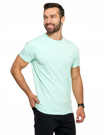 T-SHIRT MĘSKI MORAJ PREMIUM KOSZULKA MĘSKA BAWEŁNA CZESANA MIĘTA R.XL