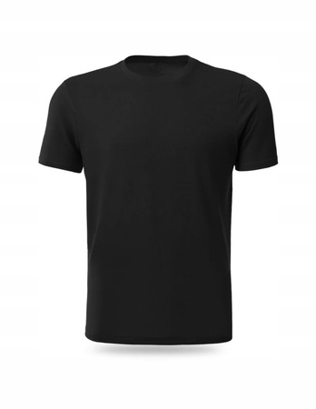 Bawełniany T-shirt Koszulka Męska BASIC Gładka MORAJ Kolor CZARNY M