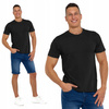 Bawełniany T-shirt Koszulka Męska BASIC Gładka MORAJ Kolor CZARNY M