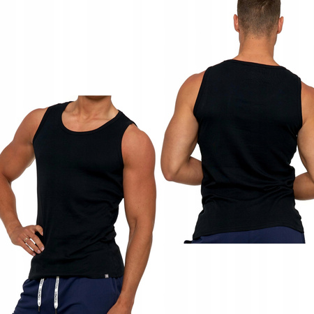 CZARNA PODKOSZULKA MĘSKA KLASYCZNA TANK-TOP BOKSERKA DLA NIEGO MORAJ S