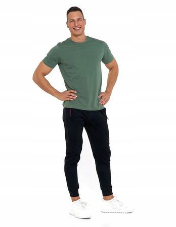 Bawełniany T-shirt Koszulka Męska BASIC Gładka MORAJ Kolor KHAKI M